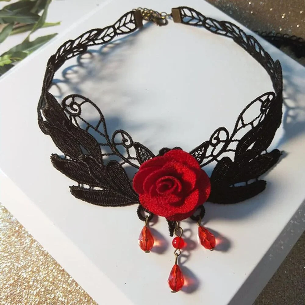 Women Rose Flower Hair Clip Flamenco Accessories,Embroidered Sequins Fabric Hand - Picture 6 of 7